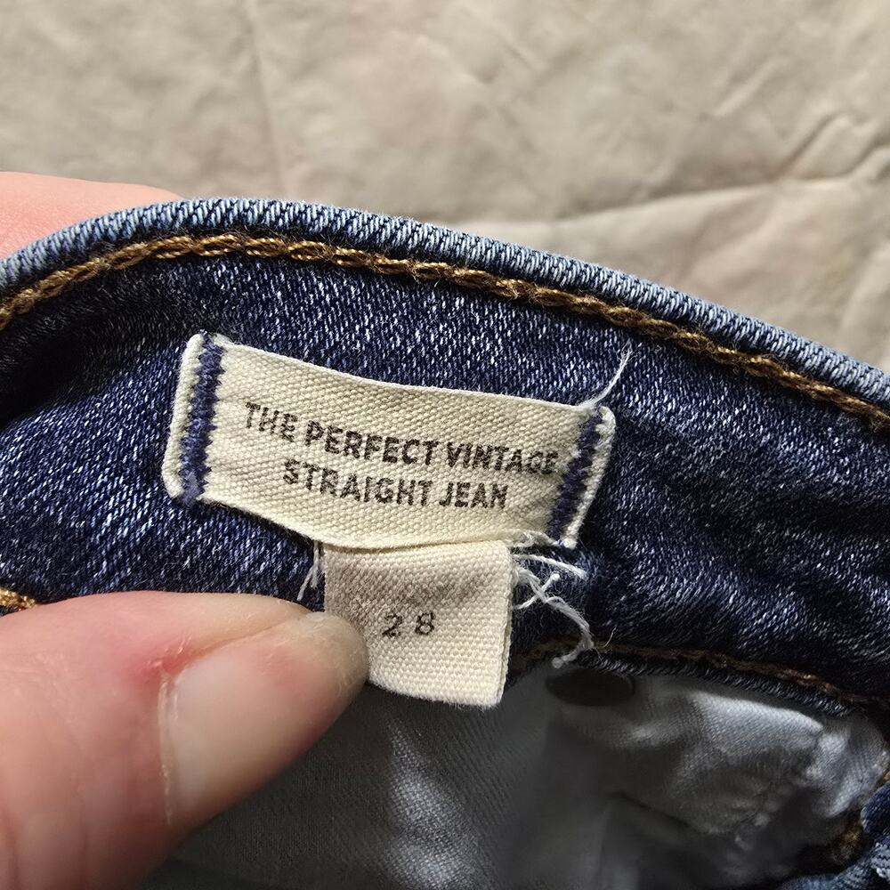 Madewell The Perfect Vintage Straight Jean stretch high rise denim size 28 - Picture 10 of 13